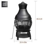 HeatMaxx 45 in. Outdoor Wood-Burning Chiminea - Image 2