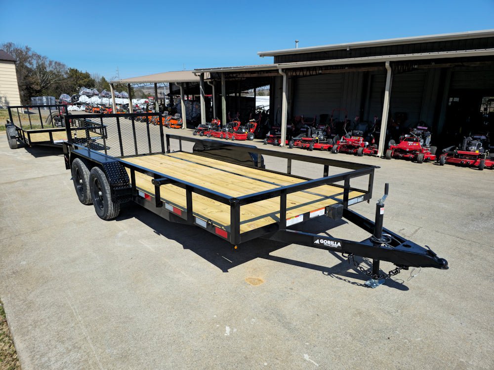 20250311_124012.jpg 6’4″ x 16 Utility Trailer Double Axle Dovetail With Gate Powder Coated (2) 3500lb Axles - Image 1