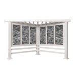 Richmond Modern Metal Steel Pergola with Canopy