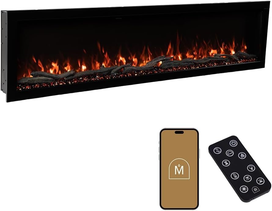 515nDQUyabL._AC_SL1000.jpg Modern Ember Highmark 60-Inch Smart Linear Electric Fireplace, WiFi & 10-Color Flames - Image 1