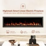 Modern Ember Highmark 60-Inch Smart Linear Electric Fireplace, WiFi & 10-Color Flames - Image 13