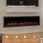 Modern Ember Highmark 60-Inch Smart Linear Electric Fireplace, WiFi & 10-Color Flames - Image 16