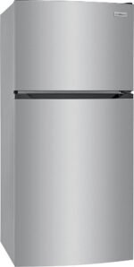 Frigidaire – 13.9 Cu. Ft. Top-Freezer Refrigerator – Brushed Steel - Image 3