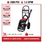 SIMPSON 1.2-GPM Clean Machine 2300 PSI 1.2-GPM Cold Water Electric Pressure Washer with 3 Spray Tips (Battery Included) CM60976 - Image 15