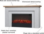Real Flame Malie 68″ Electric Fireplace with Mantel & Remote Control - Image 3