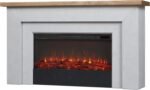 Real Flame Malie 68″ Electric Fireplace with Mantel & Remote Control