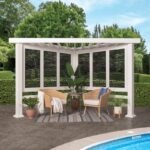Richmond Modern Metal Steel Pergola with Canopy - Image 3
