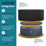 Wave Atlantic 6-Person Inflatable Hot Tub | Integrated Eco Heater | 130 Aquajet Massage System | Anti-Freeze Protection | Quick 15-Minute Setup | Gray Rattan - Image 10