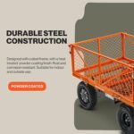 SuperHandy Electric-Assist Garden Cart, 5.7 Cu Ft, 440 lbs Load, All-Terrain Wheels - Image 7