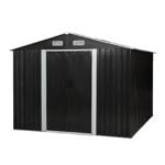8′ x 10′ Tool Storage Shed Charcoal Black - Image 3