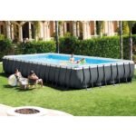 Intex 24ft x 12ft x 52in Ultra XTR Frame Rectangular Swimming Pool Set with Sand Filter Pump, Ladder, Ground Cloth, Cover and Robot Vacuum - Image 6