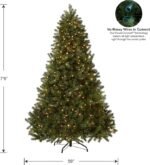 National Tree Company Pre-Lit ‘Feel Real’ Artificial Full Downswept Christmas Tree, Green, Douglas Fir, Dual Color LED Lights, Includes PowerConnect and Stand, 7.5 Feet