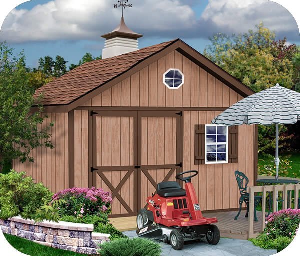 Brandon_shed_1-1.jpg Brandon 12×16 Wood Storage Shed Kit – ALL Pre-Cut - Image 1