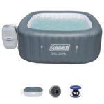 Coleman 6 – Person 114 – Jets Plastic Square Inflatable Hot Tub in Gray - Image 3