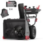 Kress KG471 60V 24-Inch 2-Stage Cordless Snow Thrower Kit (4×5Ah Batteries & Charger)