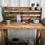 Potting Table/Bench/Serving Bar – Acacia Wood - Image 7