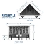 Ridgedale Modern Steel Cabana Pergola with Conversational Seating - Image 5