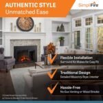SimpliFire 30-In Electric Fireplace Insert with LED Flame and Multi-Color Ember Bed - Image 4