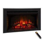 SimpliFire 30-In Electric Fireplace Insert with LED Flame and Multi-Color Ember Bed - Image 2