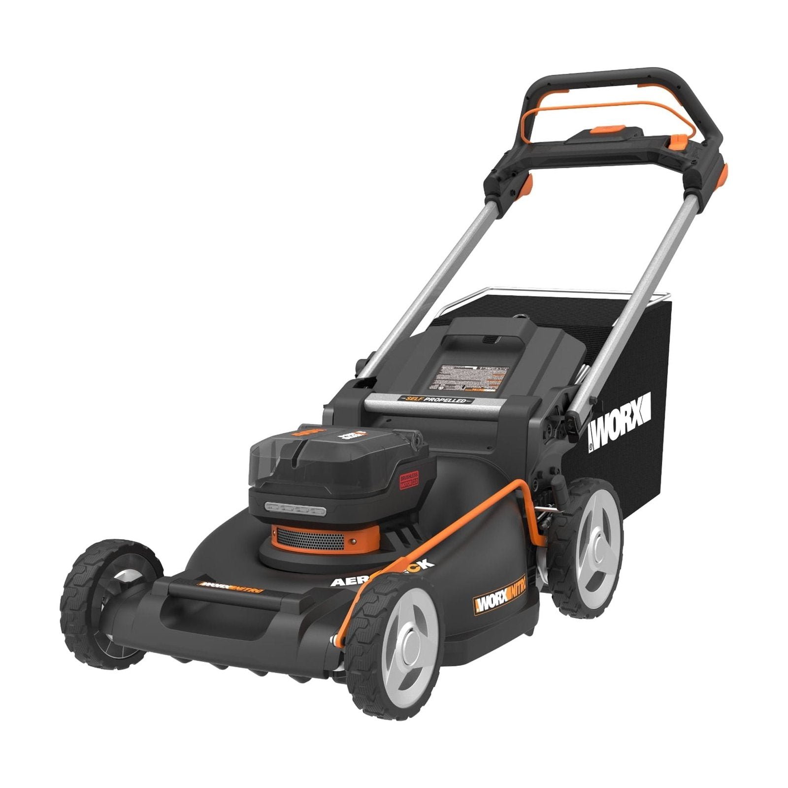 Worx Nitro WG760 40V 21″ Cordless Self-Propelled Lawn Mower with Brushless Motor (Batteries & Charger Included)