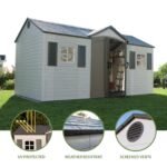 Lifetime Storage Shed: lifetime Garden Building Shed – 15′ X 8′ – Gray - Image 3