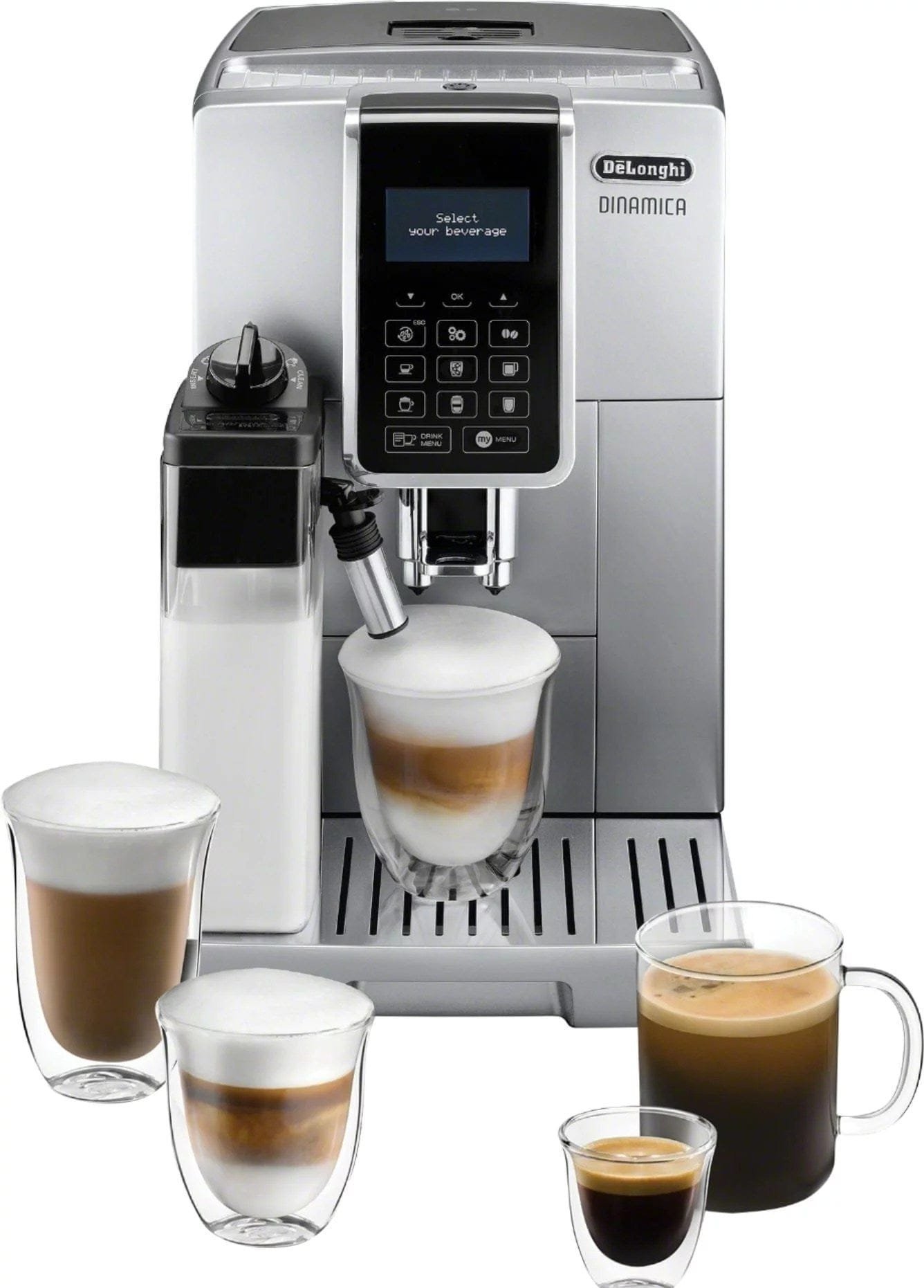 img-1279.jpg De’Longhi – Dinamica Espresso Machine with 15 bars of pressure and LatteCrema Fully Automatic Milk Frother – Silver - Image 1