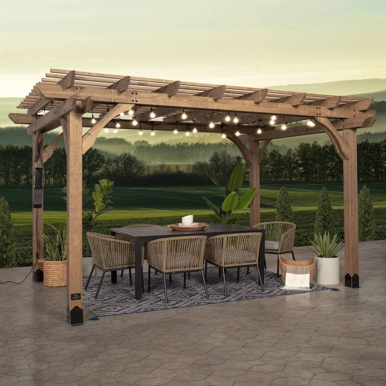 img-1487.jpg Fairhaven Pergola Rustic Finish 14 x 10 - Image 1