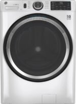 GE – 4.8 CuFt High-Efficiency Stackable Smart Front Load Washer w/UltraFresh Vent System & Microban Antimicrobial Technology – White on white - Image 6
