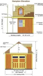 Hampton 12 ft. W x 16 ft. D Wood Storage Shed Kit with Floor (192 Sq. ft.) Installtion Included - Image 11