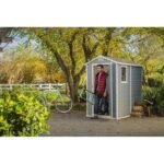 Keter Manor 4 ft. W x 6 ft. D Vertical Resin Outdoor Storage Shed Ideal For Patio Installation Included - Image 10