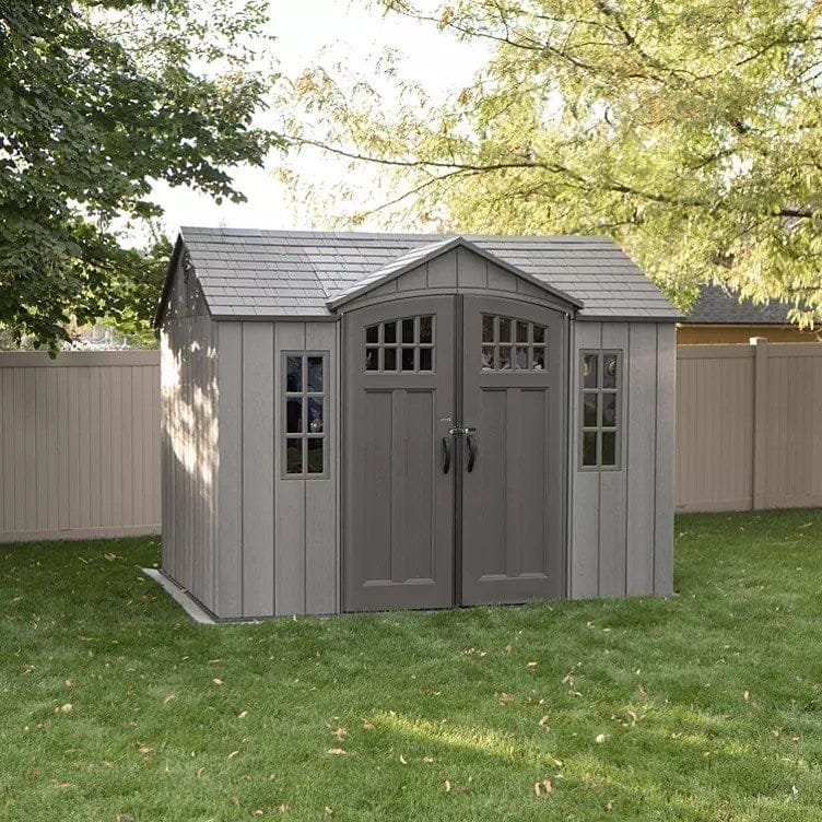 img-2133.jpg Lifetime 10ft x 8ft Rough Cut Outdoor Storage Shed - Image 1