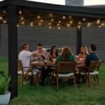 16×12 trenton modern steel pergola with sail shade soft canopy - Image 8