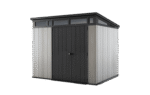 Keter Artisan 9×7 Foot Large Outdoor Shed with Floor with Modern Design for Patio Furniture