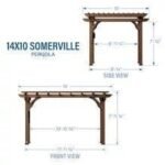 Somerville 14×10 pergola – walnut stain - Image 5