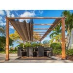 Verona 16 Ft. W x 11 Ft. D Aluminum Pergola with Canopy - Image 4
