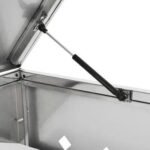 vidaXL Triple Wheelie Bin Shed 63.4 gal Stainless - Image 6