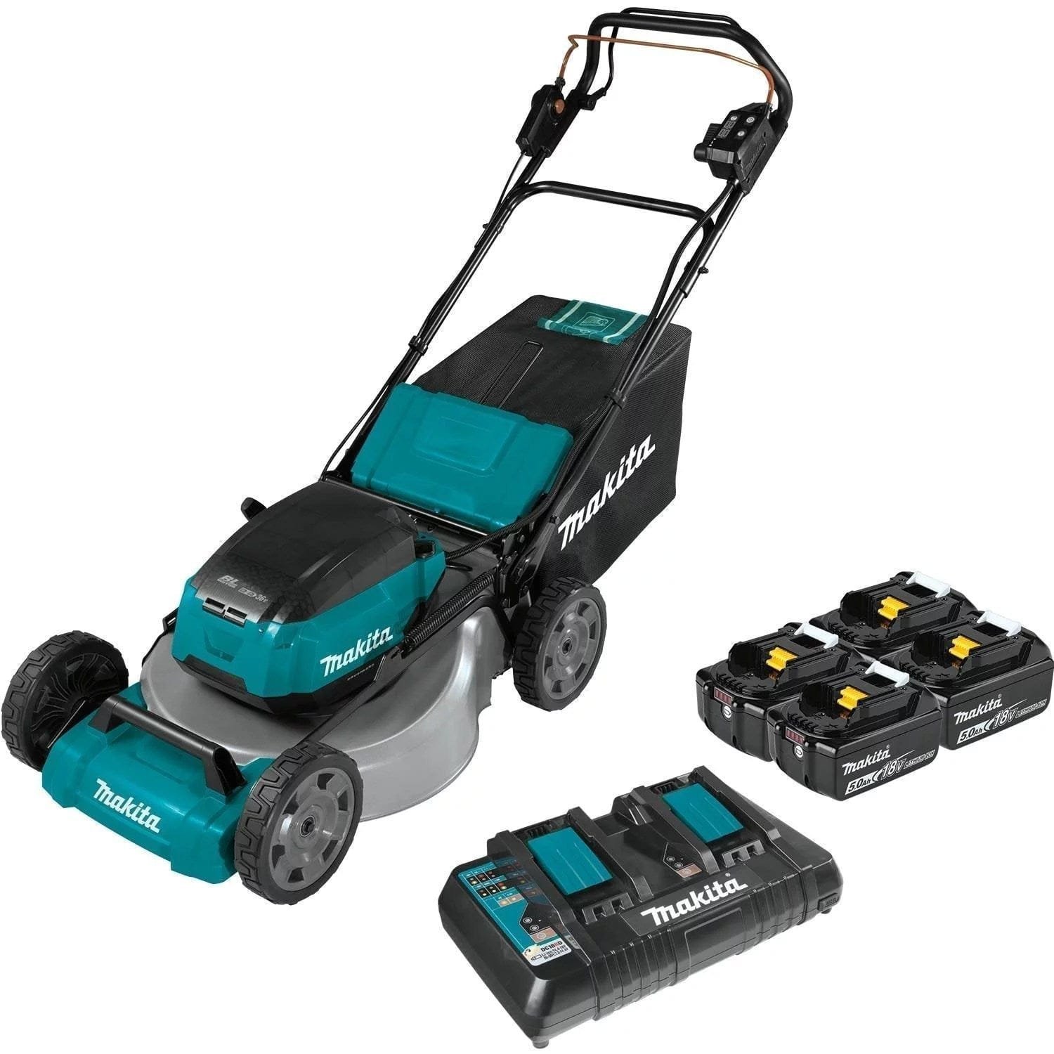 img-325.jpg 21 in. 18-Volt X2 (36-Volt) LXT Lithium-Ion Cordless Walk Behind Self Propelled Lawn Mower Kit with 4 Batteries (5.0 Ah) - Image 1