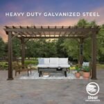 Backyard Discovery 14 ft. x 10 ft. Steel Traditional Pergola - Image 4