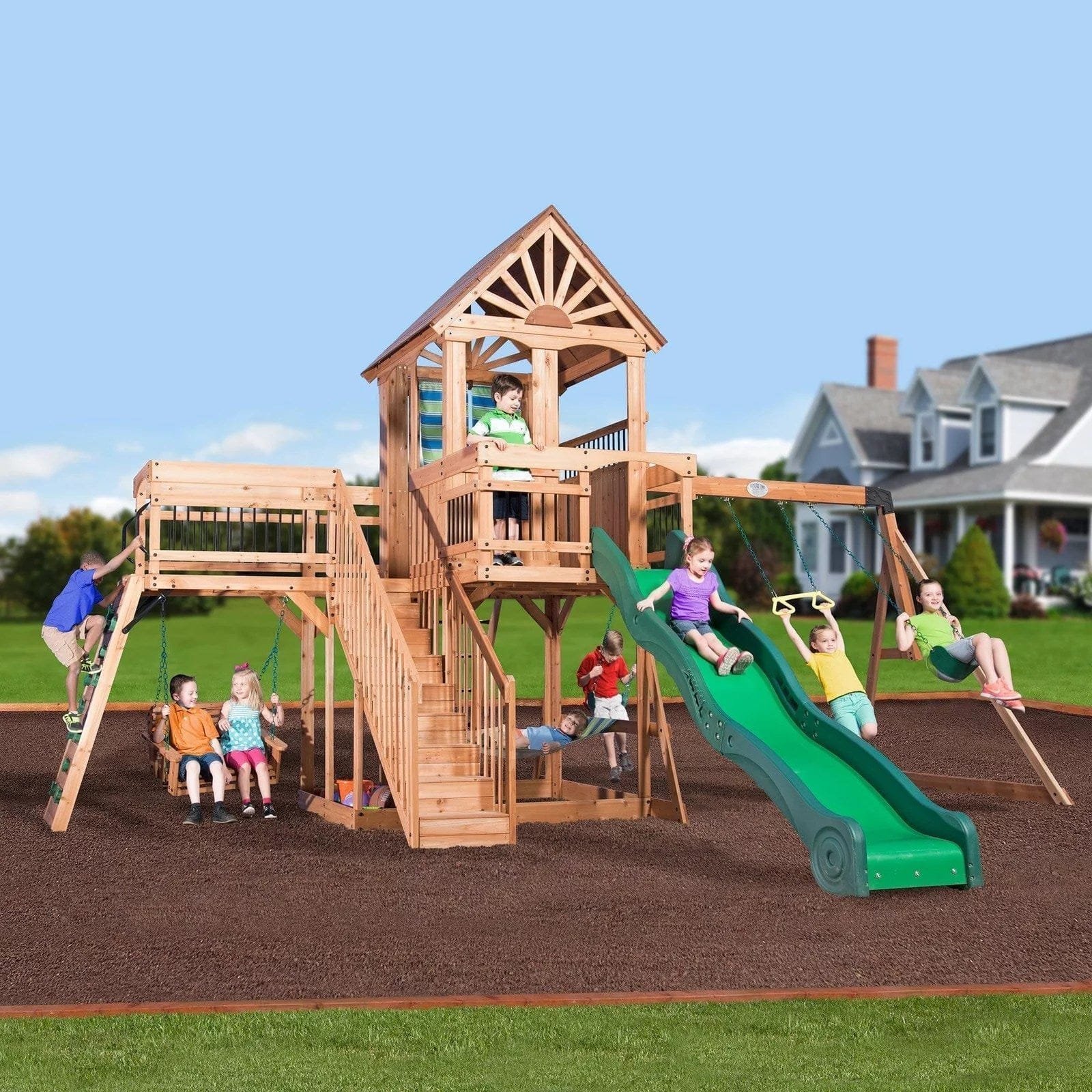 img-724.jpg Backyard Discovery Caribbean Cedar Swing Set - Image 1